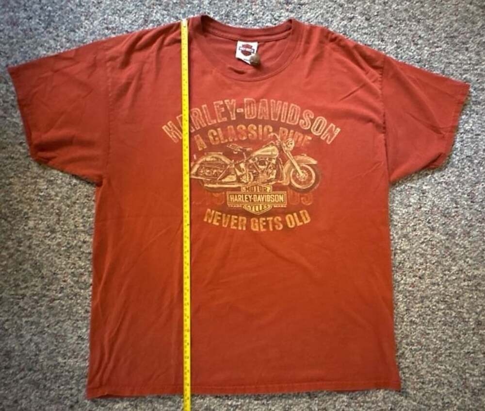 Harley Davidson Fargo ND T-Shirt Size X-Large Red Vintage Graphic Tee